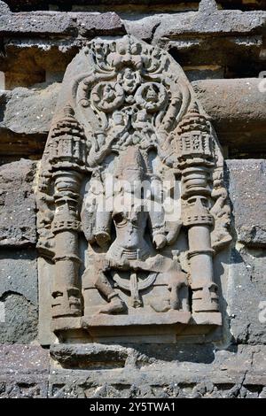 Vue partielle du Temple Gondeshwar, Sinnar, près de Nashik, Maharashtra, Inde Banque D'Images