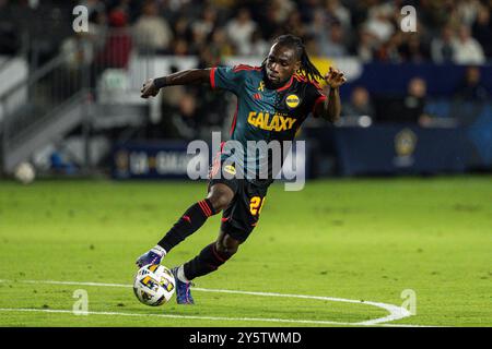 Joseph Paintsil (28), attaquant du Galaxy de Los Angeles, lors d’un match de la MLS contre les Whitecaps de Vancouver, le samedi 21 septembre 2024, au Dignity Healt Banque D'Images