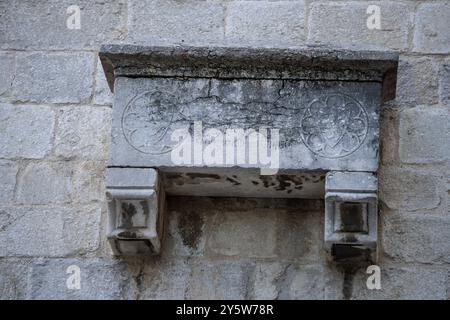 Sant Feliu de Girona, sarcophage de la famille Sitjar, Gérone, Catalogne, Espagne Banque D'Images