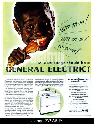 1935 General Electric GE Range ad Banque D'Images