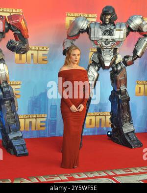 Scarlett Johansson à l'avant-première du film britannique Transformers One, Cineworld Leicester Square, Leicester Square, le jeudi 19 septembre 2024 à Londres, Banque D'Images