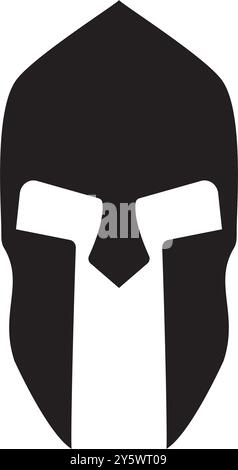 Icône de silhouette Galea. casque romain isolé. Illustration vectorielle Illustration de Vecteur