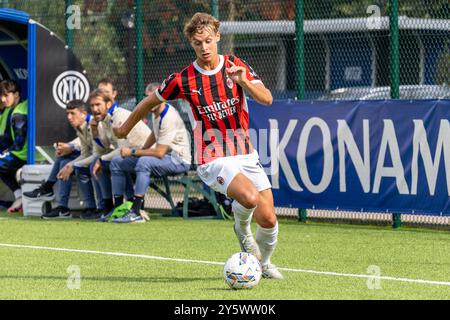 Milan, Italie - 22 septembre 2024 - Inter - Milan primavera - seger ibrahimovic maximilian zlatan AC milan crédit : Kines Milano/Alamy Live News Banque D'Images