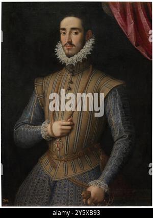 Anonyme / 'jeune Chevalier de l'ordre de Santiago'. 1580 - 1585. Huile sur toile. Musée : Museo del Prado, Madrid, España. Banque D'Images