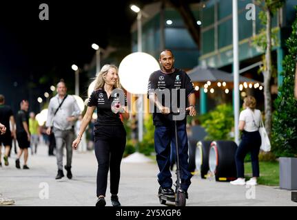 Singapour, Singapour. 19 septembre 2024. #44 Lewis Hamilton (GBR, Mercedes-AMG Petronas F1 Team), Grand Prix de F1 de Singapour au Marina Bay Street circuit le 19 septembre 2024 à Singapour, Singapour. (Photo de HOCH Zwei) crédit : dpa/Alamy Live News Banque D'Images