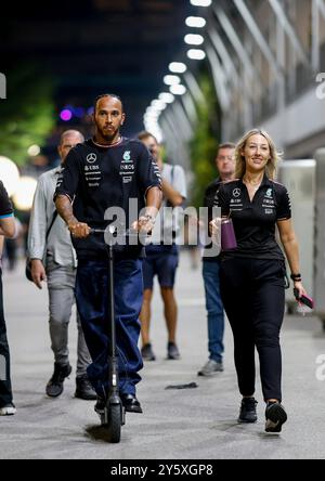 Singapour, Singapour. 19 septembre 2024. #44 Lewis Hamilton (GBR, Mercedes-AMG Petronas F1 Team), Grand Prix de F1 de Singapour au Marina Bay Street circuit le 19 septembre 2024 à Singapour, Singapour. (Photo de HOCH Zwei) crédit : dpa/Alamy Live News Banque D'Images