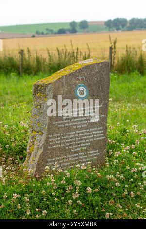 Pierre commémorative de Lochnagar au cratère de Lochnagar France Banque D'Images