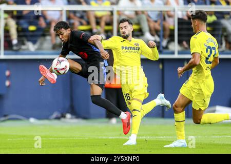 Lamine Yamal du FC Barcelone lors de la ligue espagnole, la Liga EA Sports, match de football joué entre Villarreal CF et le FC Barcelone au stade la Ceramica le 22 septembre 2024, à Valence, en Espagne. Photo Ivan Terron / SpainDPPI / DPPI Banque D'Images