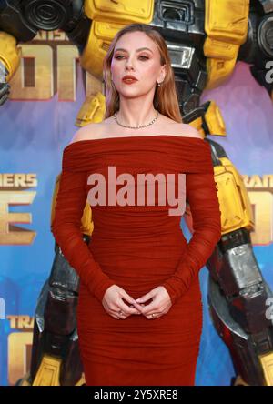 Scarlett Johansson assiste à la première européenne de Transformers One au Cineworld Leicester Square à Londres. Banque D'Images