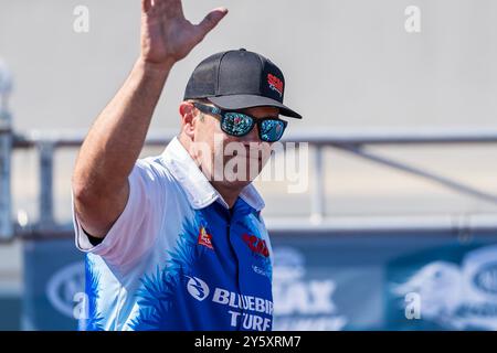 Concord, Caroline du Nord, États-Unis. 22 septembre 2024. DANIEL WILKERSON (USA) de Springfield, Illinois est présenté aux fans de Zmax Dragway avant les Carolina Nationals à Concord, NC. (Crédit image : © Walter G. Arce Sr./ASP via ZUMA Press Wire) USAGE ÉDITORIAL SEULEMENT! Non destiné à UN USAGE commercial ! Banque D'Images