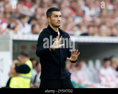 Stuttgart, Allemagne. 22 septembre 2024. GER, Stuttgart, 1. Bundesliga, football, VfB Stuttgart - Borussia Dortmund, MHPArena, 22 septembre 2024, match de championnat, 4e journée, hommes, saison 2024/25 entraîneur-chef Nuri Sahin (Borussia Dortmund) crédit : HMB Media/Alamy Live News Banque D'Images