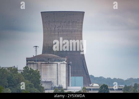 Middletown, Pennsylvanie – 21 septembre 2024 : la centrale nucléaire de Three Mile Island, située en Pennsylvanie, est connue pour sa fusion partielle en 1979 Banque D'Images