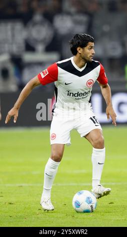 Francfort, Deutschland. 21 septembre 2024. GER, Francfort, 1. Bundesliga, football, Eintracht Frankfurt - Borussia Moenchengladbach, Deutsche Bank Park, 21 septembre 2024, match de championnat, 4e journée, hommes, saison 2024/25 Mahmoud Dahoud (Eintracht Francfort, 18) crédit : HMB Media/Alamy Live News Banque D'Images