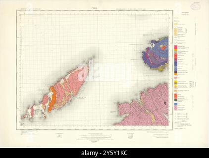 Coll. Geological Survey of Scotland fiche 51. Kilmore Mull 1963 carte ancienne Banque D'Images