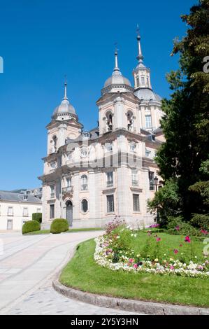 Colegiata. La Granja de San Ildefonso, province de segovia, Castilla Leon, Espagne. Banque D'Images