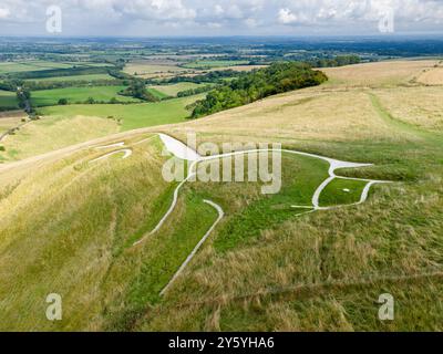 Cheval blanc Uffington. Oxfordshire, Royaume-Uni. Banque D'Images