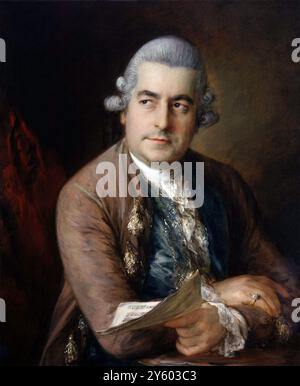 Johann Christian Bach. Portrait du compositeur allemand Johann Christian Bach (1735-1782) par Thomas Gainsborough, huile sur toile, 1776 Banque D'Images