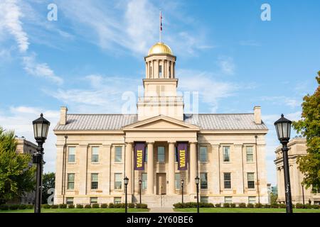 L'ancien Capitole et musée à Iowa City, Iowa, États-Unis. Banque D'Images