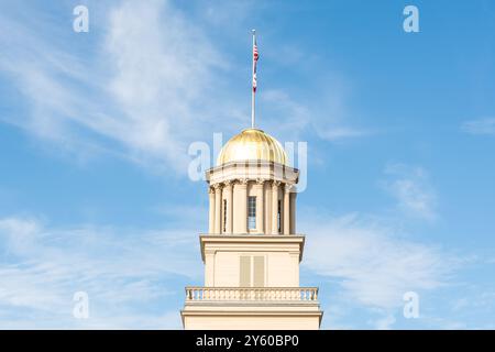 L'ancien Capitole et musée à Iowa City, Iowa, États-Unis. Banque D'Images