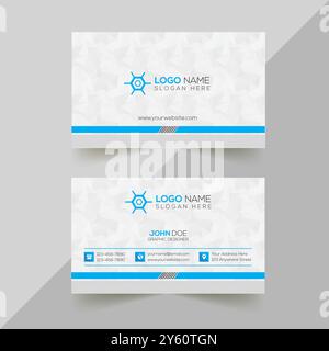 Modèle minimal de conception de carte de visite Illustration de Vecteur