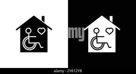 Collection de logo de vecteur d'icône de maison de retraite ou groupe de pack de paquet Illustration de Vecteur