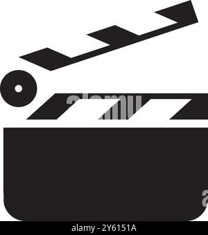 Conception de logo d'illustration vectorielle d'icône Clapperboard Illustration de Vecteur