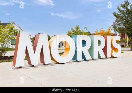 Morris, il est une ville de la banlieue sud-ouest de Chicago dans le comté de Grundy avec une population de plus de 14 000 personnes. Banque D'Images