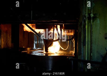 Scranton, Vereinigte Staaten. 22 septembre 2024. Le président Volodymyr Zelenskyj visite une usine d'armement aux États-Unis (usine de munitions de l'armée de Scranton à Scranton, Pennsylvanie) le 22 septembre 2024. Visite de travail du président de l'Ukraine au crédit américain : le bureau présidentiel de l'Ukraine via/dpa/Alamy Live News Banque D'Images