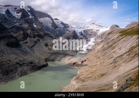 Le glacier Pasterze sur le Grossglockner en Autriche Banque D'Images