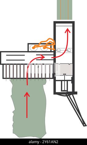 Presse à balles - illustration de conception vectorielle carrée conventionnelle Illustration de Vecteur