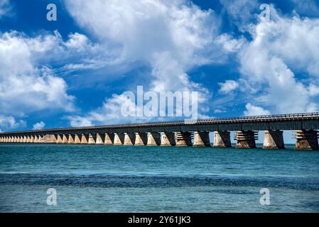 Old 7-Mile Bridge, Florida Keys, Floride, États-Unis Banque D'Images