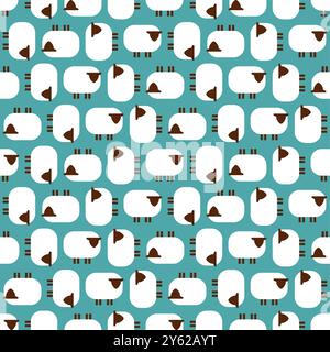 Motif mouton sans couture. Fond de moutons. Texture de tissu bébé Illustration de Vecteur