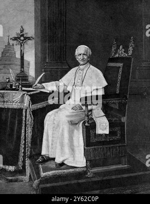 Sa Sainteté le Pape Léon XIII. (LNA233 1893). Banque D'Images