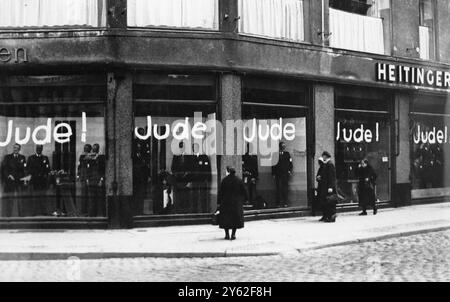 Boycott de Jewish Store à Berlin, avril 1933 Banque D'Images