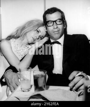 11 septembre 1967 Jane Fonda avec son mari Roger Vadim lors d'une fête organisée au Palais Vendramin-Calergi, 400 ans, pendant le 28e Festival du film de Venise. Italie Banque D'Images
