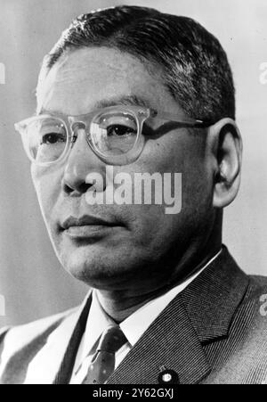 PORTRAIT DU PREMIER MINISTRE JAPONAIS HAYATO IKEDA / ; 9 NOVEMBRE 1962 Banque D'Images