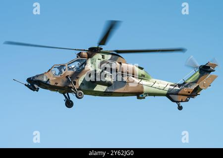 L'hélicoptère d'attaque Eurocopter Tiger de l'armée française. Banque D'Images