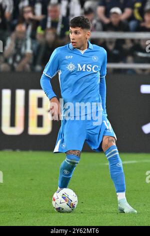 Turin, Italie. 21 septembre 2024. Italie, 29 mars 2024 : Mathias Olivera pendant le championnat italien Serie A 2023-2024 match de football entre la Juventus et Napoli au stade Allianz, Italie (Felice de Martino/SPP) crédit : SPP Sport Press photo. /Alamy Live News Banque D'Images