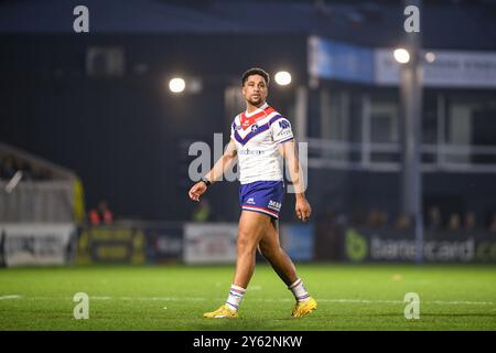 Wakefield, Angleterre. 21 septembre 2024 - Derrell Olpherts de Wakefield Trinity. Rugby League Betfred Championship, Wakefield Trinity vs Barrow Raiders au DIY Kitchens Stadium, Wakefield, Royaume-Uni Dean Williams Banque D'Images