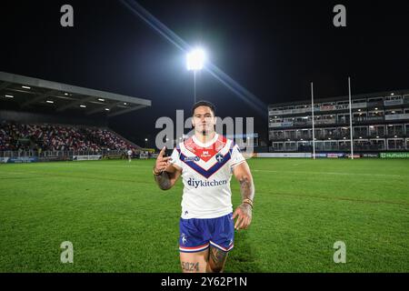 Wakefield, Angleterre. 21 septembre 2024 - Renouf Atoni de Wakefield Trinity . Rugby League Betfred Championship, Wakefield Trinity vs Barrow Raiders au DIY Kitchens Stadium, Wakefield, Royaume-Uni Dean Williams Banque D'Images