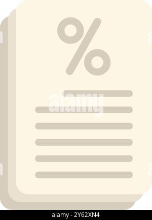 Cette icône vectorielle d'un formulaire fiscal est parfaite pour les projets liés à la finance Illustration de Vecteur