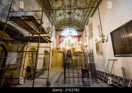 Synagogue Remuh, XVIe siècle, noyau médiéval de Kazimierz, centre historique des Juifs, Cracovie, Pologne, Europe. Banque D'Images