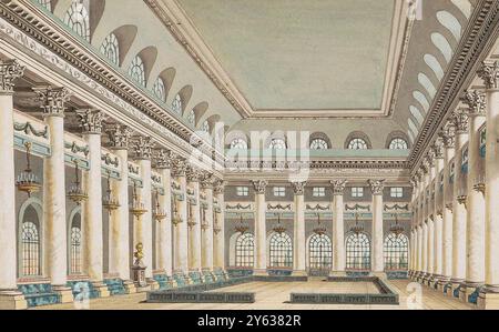 La salle de l'Assemblée de la noblesse à Moscou. Musée : COLLECTION PRIVÉE. Auteur : ANONYME. Banque D'Images