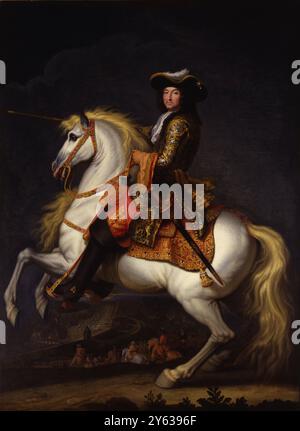 Portrait équestre de Louis XIV (1638-1715). MUSÉE : CHÂTEAU DE VAUX-LE-VICOMTE. Auteur : René-Antoine Houasse. Banque D'Images