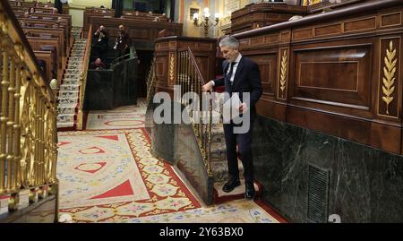 Madrid, 28/02/2024. Congrès des députés. Séance plénière de contrôle du Gouvernement. Photo : Jaime García. ARCHDC. Crédit : album / Archivo ABC / Jaime García Banque D'Images