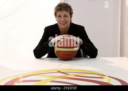 Madrid, 27/02/2024. Entretien avec Elisa Aguilar, présidente de la Fédération espagnole de basket-ball. Photo : Ernesto Agudo. ARCHDC. Crédit : album / Archivo ABC / Ernesto Agudo Banque D'Images