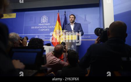 Madrid, 06/06/2018. Maxim Huerta démissionne de son poste de ministre de la Culture et des Sports. Photo : Maya Balanya ARCHDC. Crédit : Album / Archivo ABC / Maya Balanya Banque D'Images