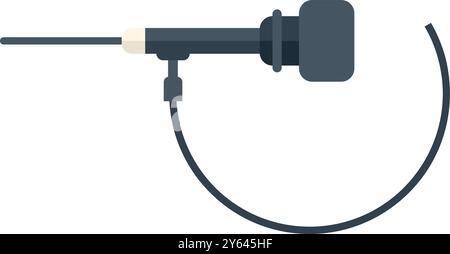 Marteau-piqueur avec fil long utilisé dans les travaux de construction ou de démolition Illustration de Vecteur