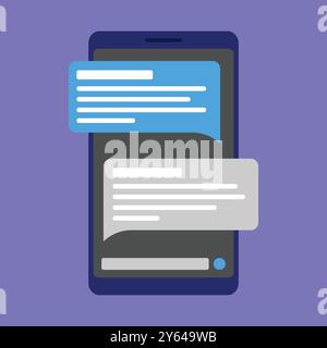 illustration de l'icône msg texte mobile. vecteur de message d'e-mail. icône de texte Illustration de Vecteur