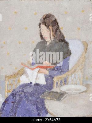 La femme assise, portrait peint à l'huile sur toile par Gwen John, 1910-1920 Banque D'Images